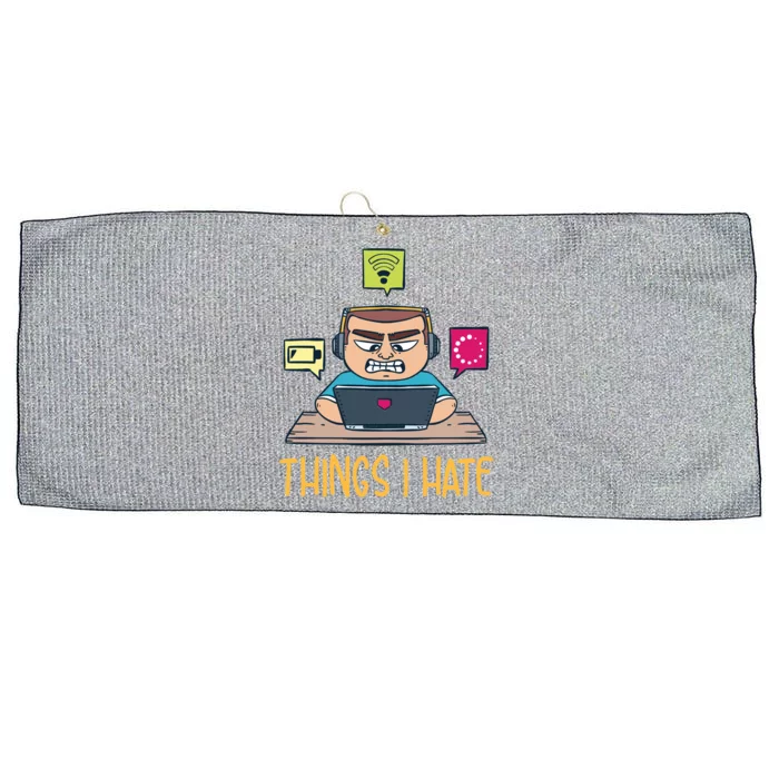 Things I Hate For Computer Programmer Gift Large Microfiber Waffle Golf Towel