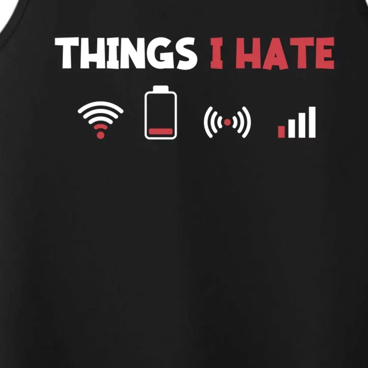 Things I Hate Information Technology Computer Whisperer Gift Performance Tank