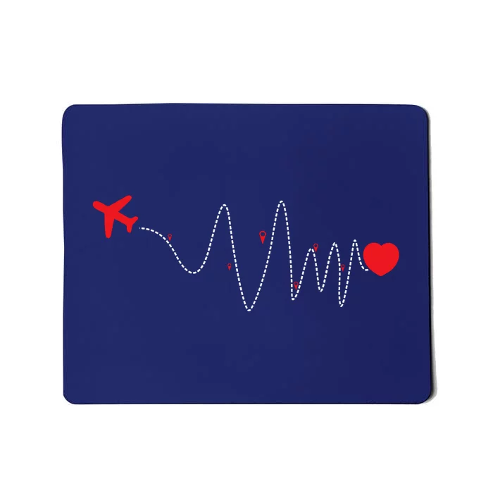 This Is How My Heart Beats Pilot Aviation Airplane Flying Mousepad