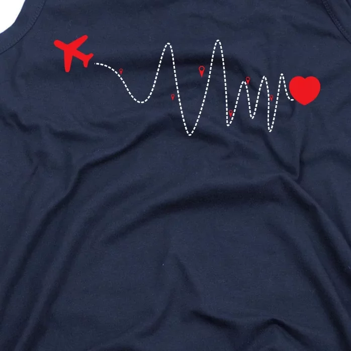 This Is How My Heart Beats Pilot Aviation Airplane Flying Tank Top