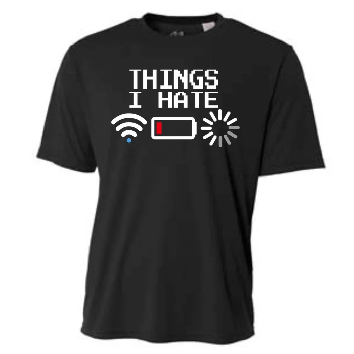 Things I Hate Funny Programmer Gamer Computer Geek Gift Cooling Performance Crew T-Shirt