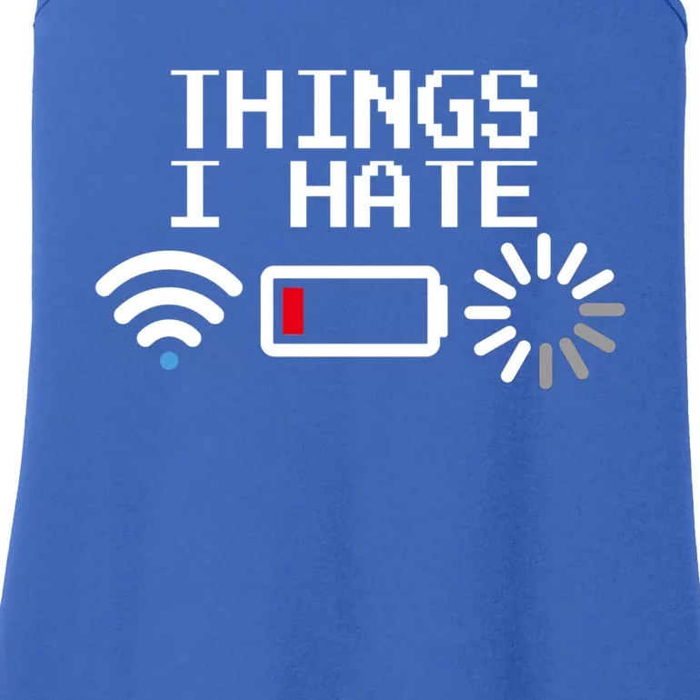 Things I Hate Funny Programmer Gamer Computer Geek Gift Ladies Essential Tank