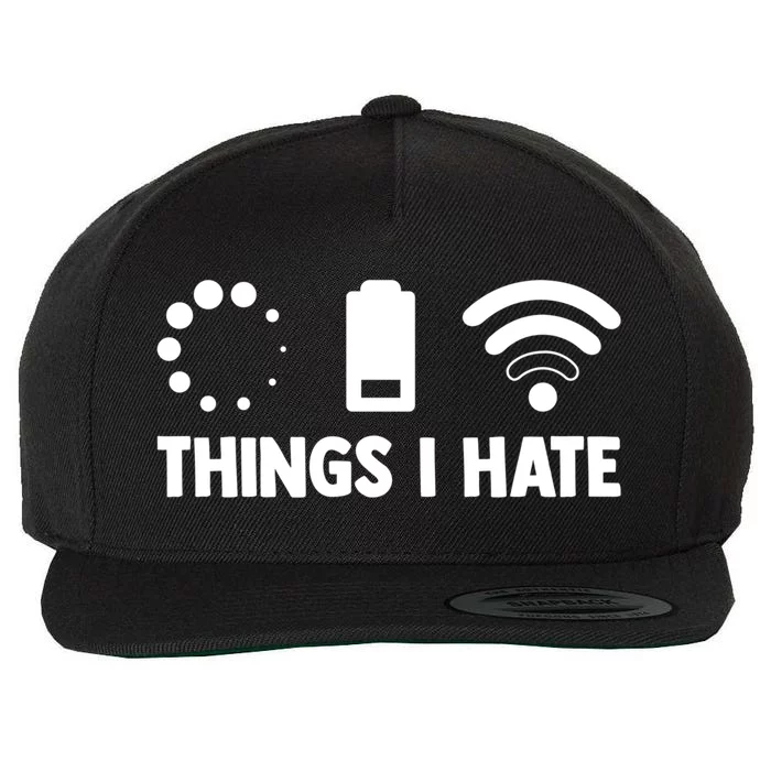 Things I Hate Programmer Coder Coding Developer Software Gift Wool Snapback Cap