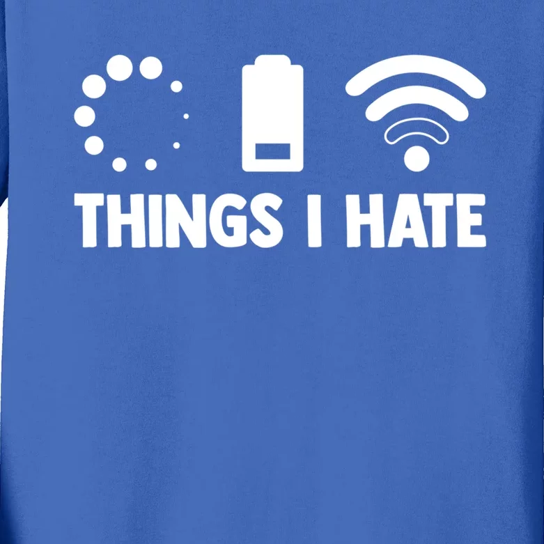 Things I Hate Programmer Coder Coding Developer Software Gift Kids Long Sleeve Shirt