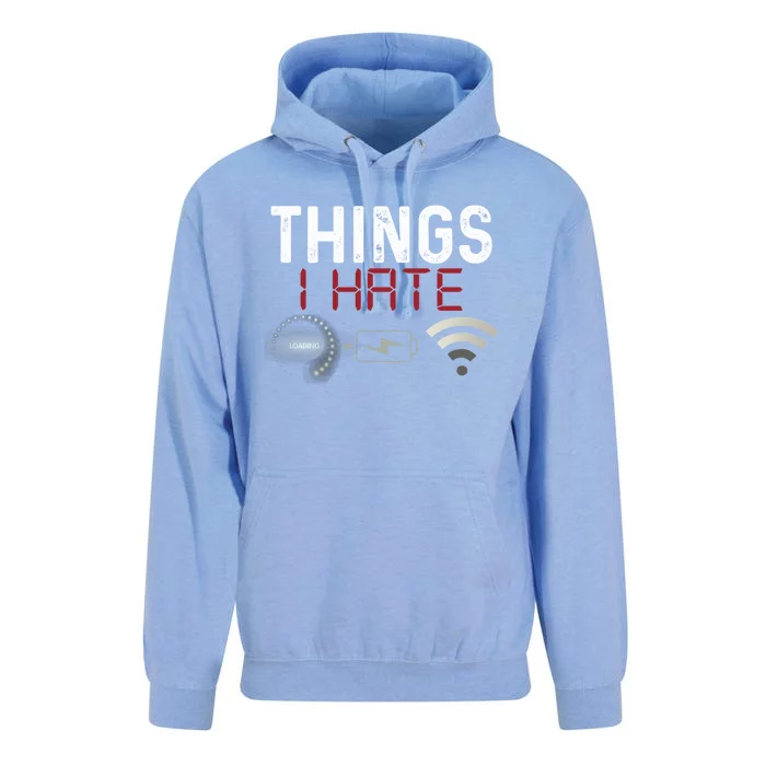 Things I Hate Programmer Gamer Computer Nerd Streaming Funny Great Gift Unisex Surf Hoodie