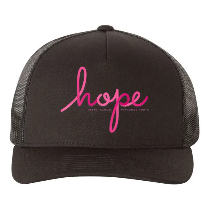 There is Hope for Breast Cancer Awareness Month Yupoong Adult 5-Panel Trucker Hat