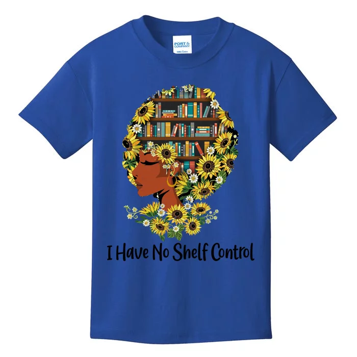 Tu I Have No Shelf Control Costume Sunflower Bookaholic Great Gift Kids T-Shirt