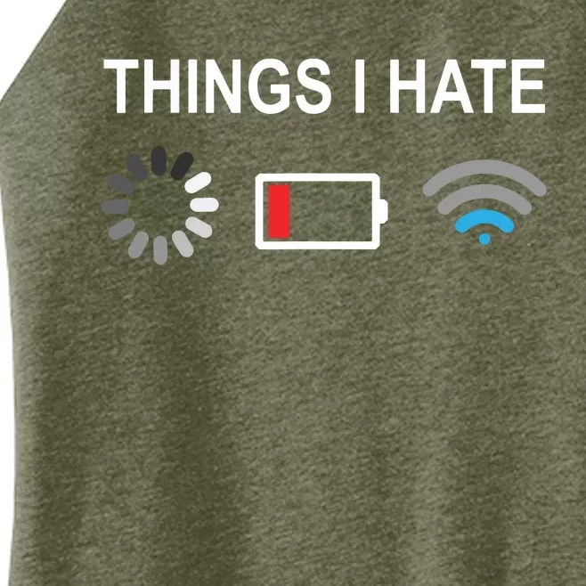 Things I Hate Funny Programmer Gamer Computer Nerd Streaming Women’s Perfect Tri Rocker Tank