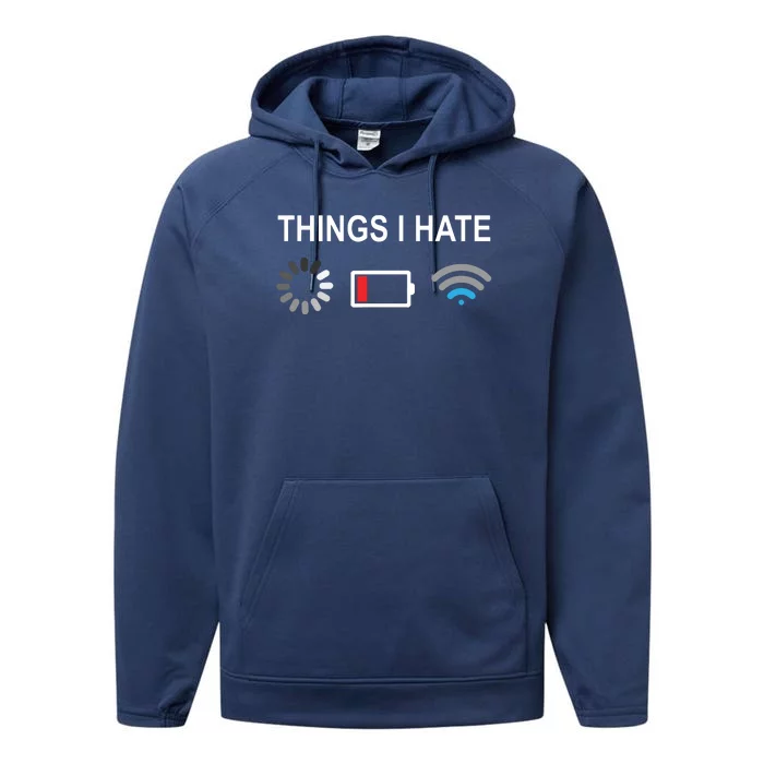 Things I Hate Funny Programmer Gamer Computer Nerd Streaming Performance Fleece Hoodie