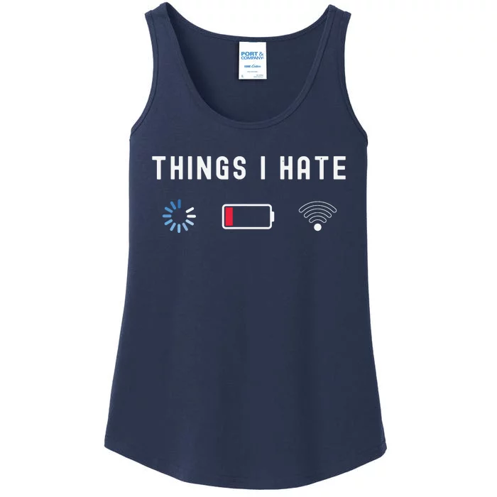 Things I Hate Programmer Gamer Computer Nerd Funny Gift Idea Ladies Essential Tank