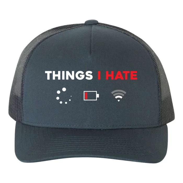 Things I Hate Programmer Gamer Fun Gift Idea Yupoong Adult 5-Panel Trucker Hat