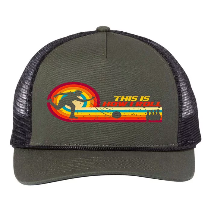 This Is How I Roll Bowling Team Gift Retro Rope Trucker Hat Cap