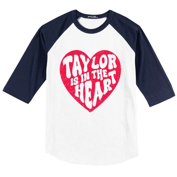 Taylor Is In The Heart Groovy 80S Vintage Baseball Sleeve Shirt