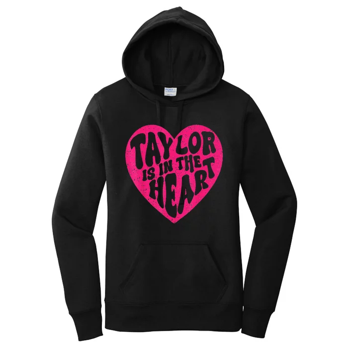 Taylor Is In The Heart Groovy 80S Vintage Women's Pullover Hoodie