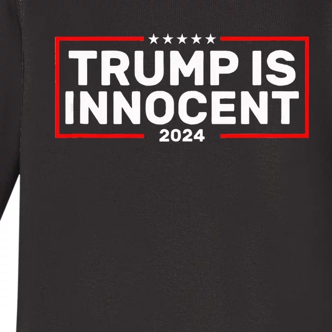 Trump Is Innocent Baby Long Sleeve Bodysuit