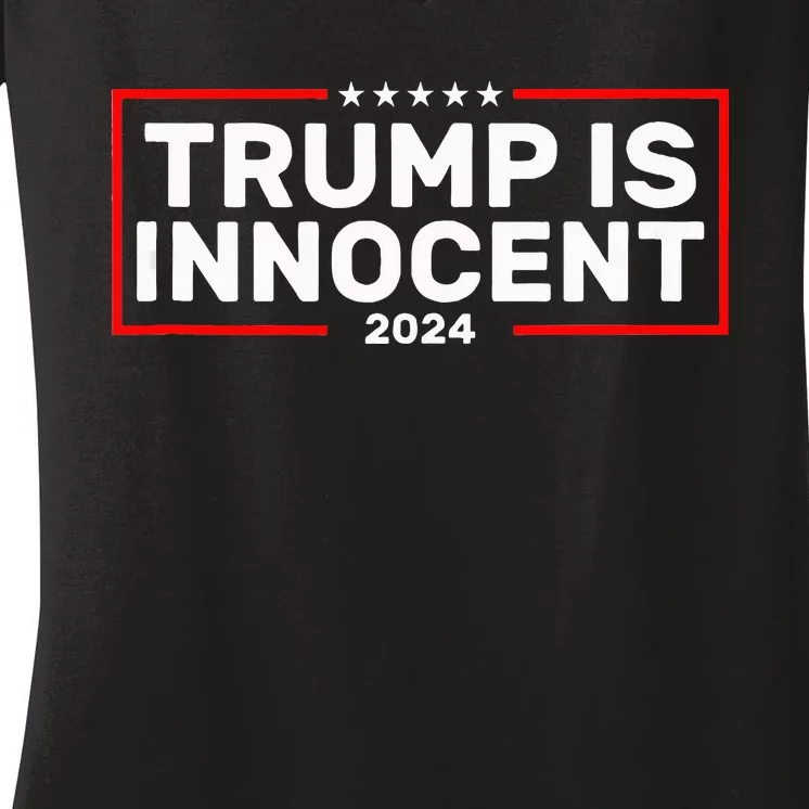 Trump Is Innocent Women's V-Neck T-Shirt