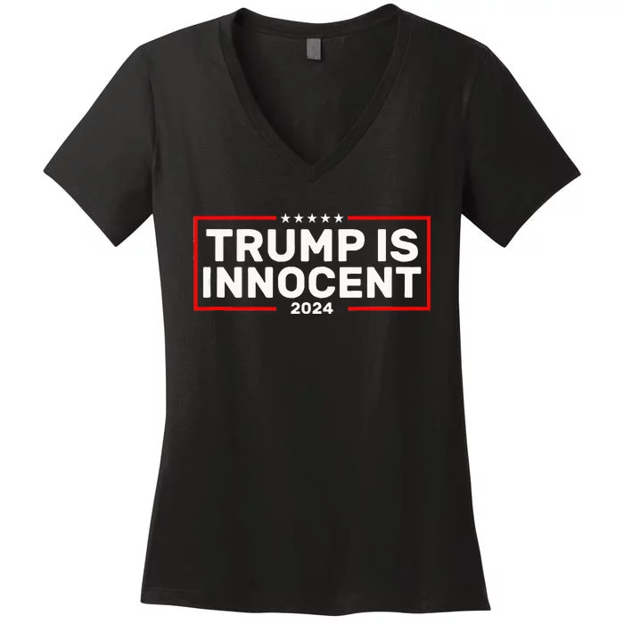 Trump Is Innocent Women's V-Neck T-Shirt