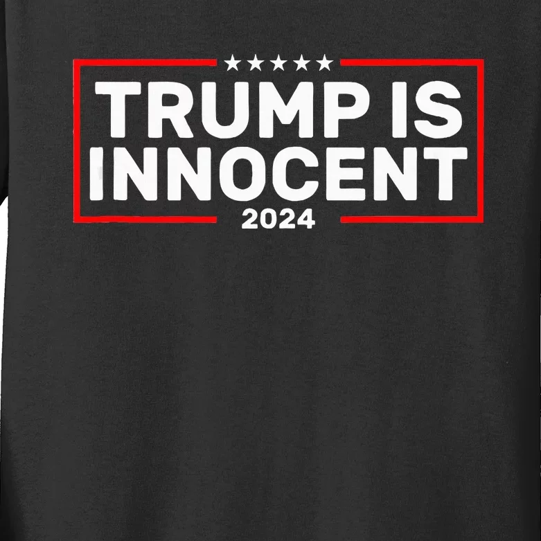 Trump Is Innocent Kids Long Sleeve Shirt