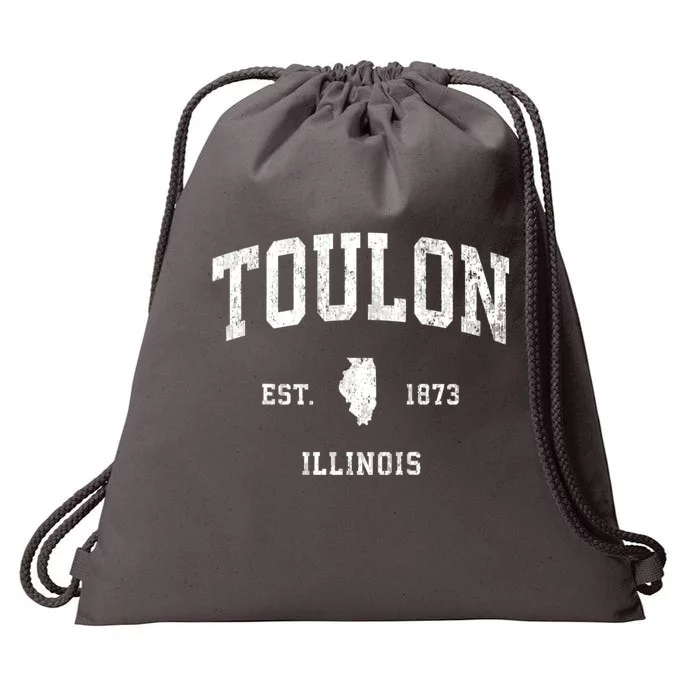 Toulon Illinois Il Vintage Athletic Drawstring Bag