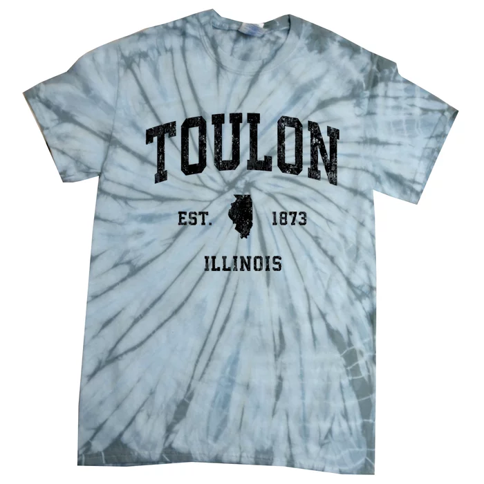 Toulon Illinois Il Vintage Athletic Tie-Dye T-Shirt