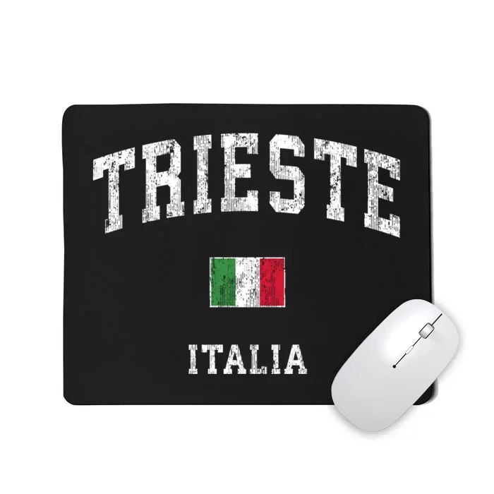 Trieste Italy Italia Vintage Athletic Sports Mousepad