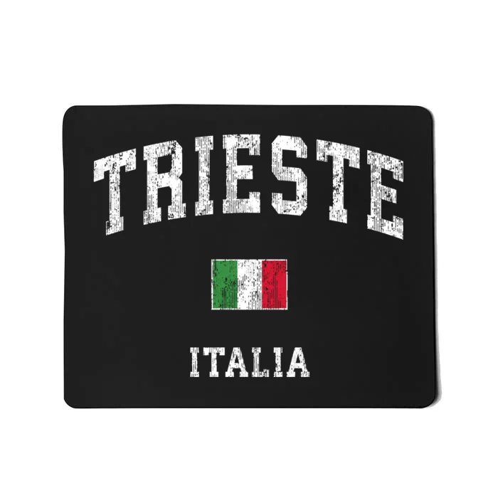 Trieste Italy Italia Vintage Athletic Sports Mousepad