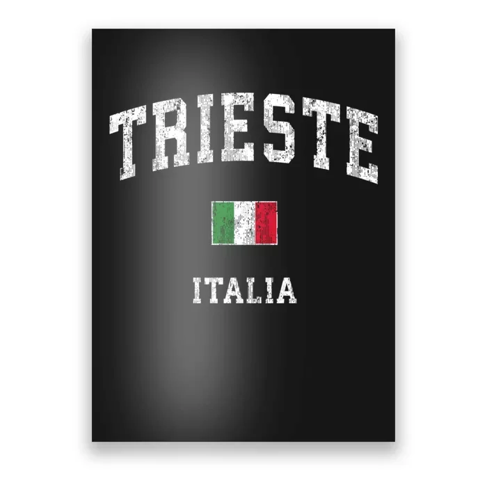 Trieste Italy Italia Vintage Athletic Sports Poster