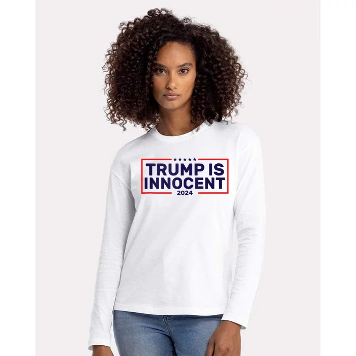 Trump Is Innocent Womens Cotton Relaxed Long Sleeve T-Shirt