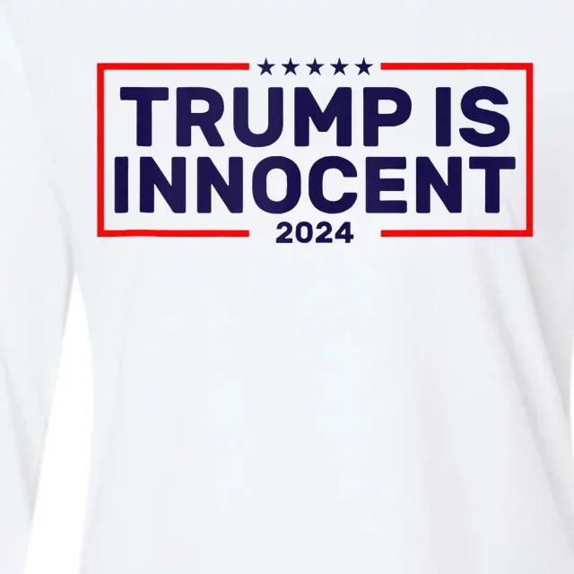 Trump Is Innocent Womens Cotton Relaxed Long Sleeve T-Shirt