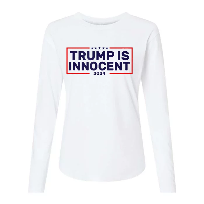 Trump Is Innocent Womens Cotton Relaxed Long Sleeve T-Shirt