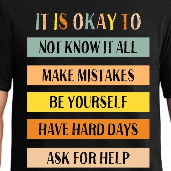 Teacher It Is Okay To Not Know It All Make Mistakes Pajama Set