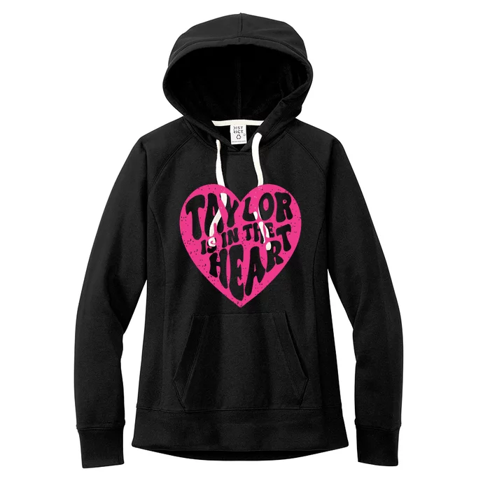 Taylor Is In The Heart Groovy 80s Vintage Women's Fleece Hoodie