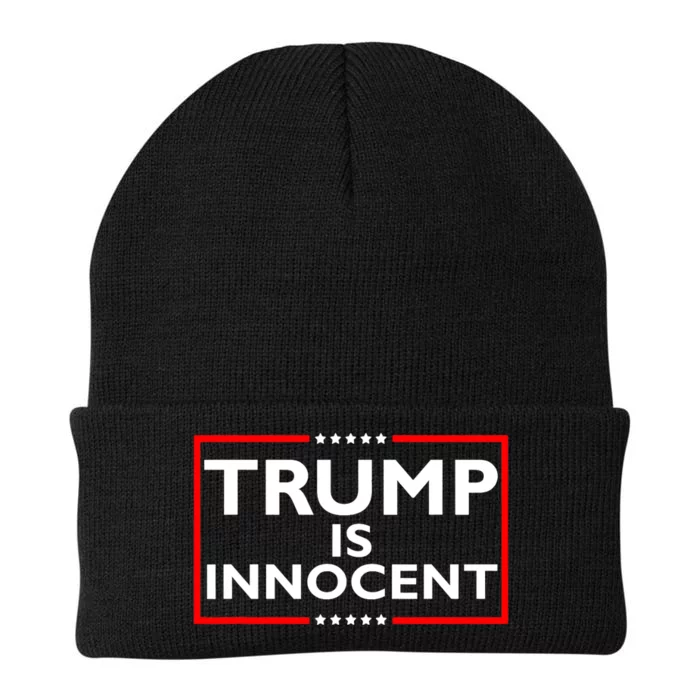 Trump Is Innocent Funny Pro Trump Political Supporter Free Trump Knit Cap Winter Beanie