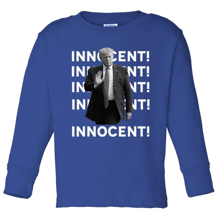 Trump Is Innocent Toddler Long Sleeve Shirt