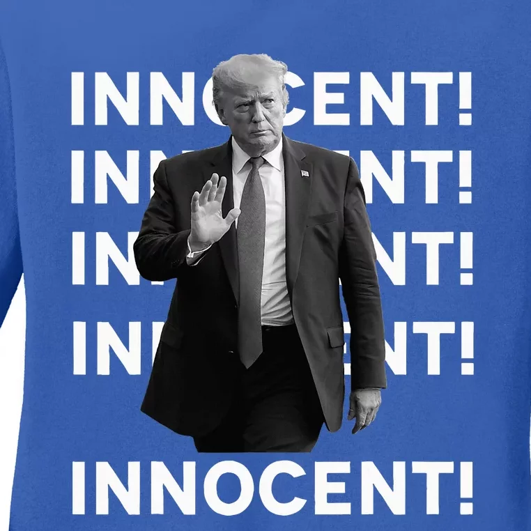 Trump Is Innocent Ladies Long Sleeve Shirt