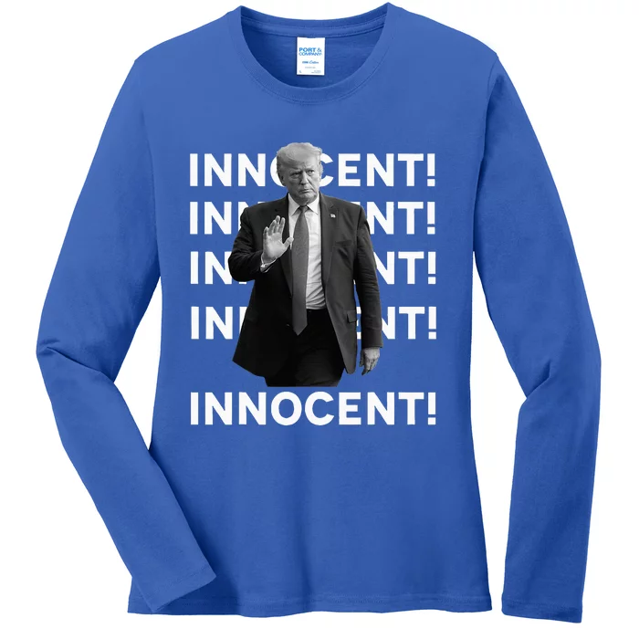 Trump Is Innocent Ladies Long Sleeve Shirt