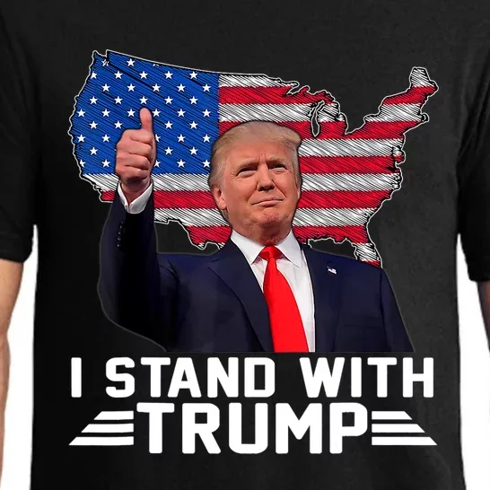 Trump Indicted I Stand With Trump American Flag Pajama Set