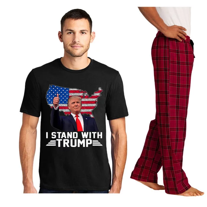 Trump Indicted I Stand With Trump American Flag Pajama Set