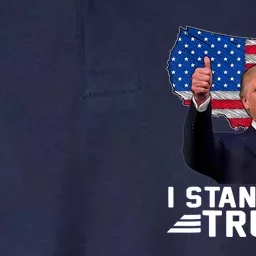 Trump Indicted I Stand With Trump American Flag Softstyle Adult Sport Polo