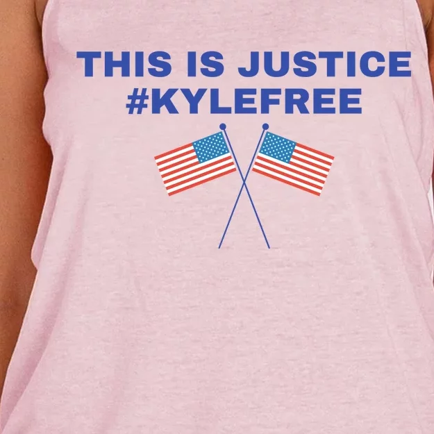 This Is Justice Kyle Is Free USA Women's Knotted Racerback Tank