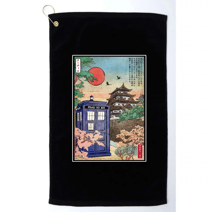 Tardis In Japan Platinum Collection Golf Towel