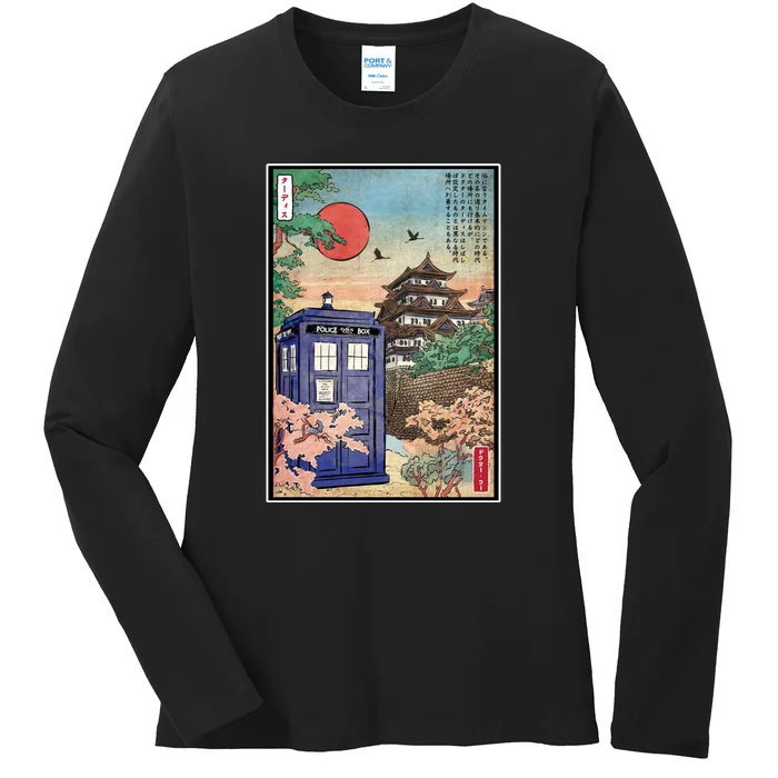 Tardis In Japan Ladies Long Sleeve Shirt