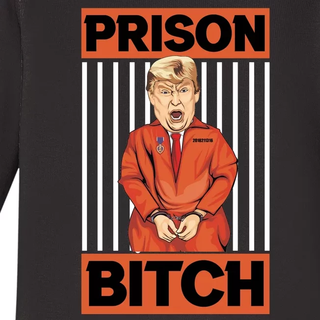 Trump In Jail | PARODY Prison Bitch Baby Long Sleeve Bodysuit