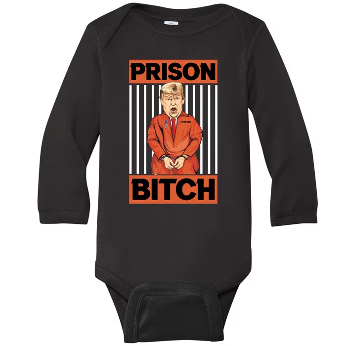 Trump In Jail | PARODY Prison Bitch Baby Long Sleeve Bodysuit