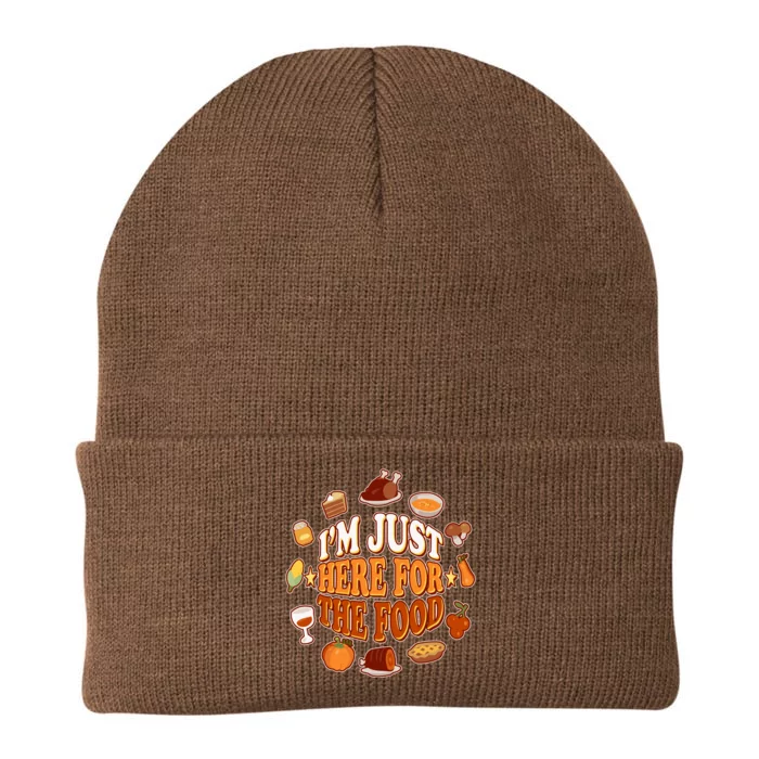 Thanksgiving I'm Just Here For The Food Knit Cap Winter Beanie