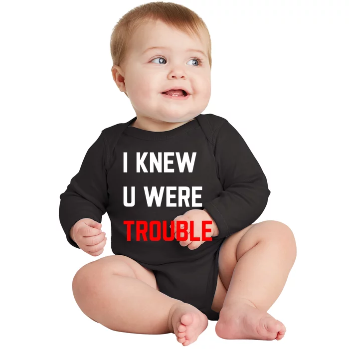 Taylor I Knew U Were Trouble Baby Long Sleeve Bodysuit