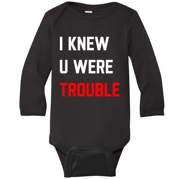 Taylor I Knew U Were Trouble Baby Long Sleeve Bodysuit