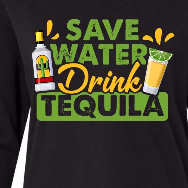 Tequila Ing Lover Tee Save Water Tequila Sweatshirt Womens Cotton Relaxed Long Sleeve T-Shirt