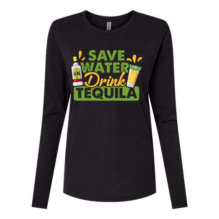 Tequila Ing Lover Tee Save Water Tequila Sweatshirt Womens Cotton Relaxed Long Sleeve T-Shirt