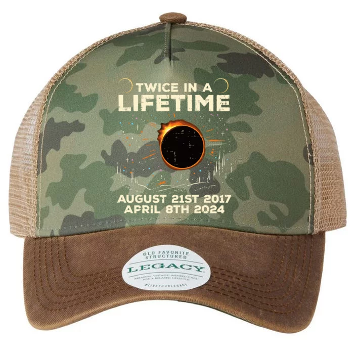 Twice In Lifetime Solar Eclipse 2017 2024 Legacy Tie Dye Trucker Hat